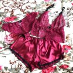 Satin and Lace Three Piece Sleepwear Set by My Secret Drawer® mysecretdrawer.co.uk 59