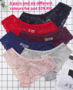 Flirtation Panty 6-Pack by My Secret Drawer® mysecretdrawer.co.uk 48