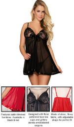 Sheer Lace Open Back Sexy Baby Doll by My Secret Drawer® mysecretdrawer.co.uk 49