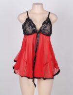 Lace, Satin and Sequin Trimmed Sheer Babydoll by My Secret Drawer® mysecretdrawer.co.uk 36