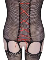 Red Laced Gartered Bodystocking by My Secret Drawer® mysecretdrawer.co.uk 32