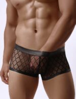 Men’s Faux-Leather Sheer Black Boxers – 2 pack by My Secret Drawer® mysecretdrawer.co.uk 26