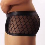 Men’s Faux-Leather Sheer Black Boxers – 2 pack by My Secret Drawer® mysecretdrawer.co.uk 25