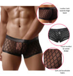Men’s Faux-Leather Sheer Black Boxers – 2 pack by My Secret Drawer® mysecretdrawer.co.uk 24