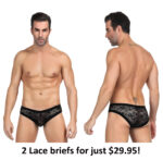 Men’s Lace Pattern Briefs – 2 pack by My Secret Drawer® mysecretdrawer.co.uk 26
