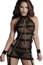 Banded Mesh Chemise with Chains and Stockings by My Secret Drawer® mysecretdrawer.co.uk 19