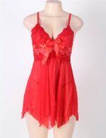 Red Sexy Draping Mesh and Lace Babydoll Set by My Secret Drawer® mysecretdrawer.co.uk 31