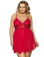 Red Sexy Draping Mesh and Lace Babydoll Set by My Secret Drawer® mysecretdrawer.co.uk 29