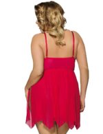 Red Sexy Draping Mesh and Lace Babydoll Set by My Secret Drawer® mysecretdrawer.co.uk 30