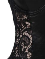 Faux Leather and Black Lace Garter Teddy With Choker Collar by My Secret Drawer® mysecretdrawer.co.uk 34