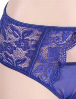 Lapis Blue Lace Rim Keyhole Design Padded Bra Set by My Secret Drawer® mysecretdrawer.co.uk 33