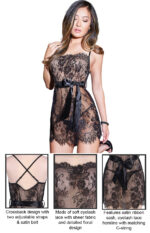 Sensual Floral Eyelash Lace Chemise by My Secret Drawer® mysecretdrawer.co.uk 25