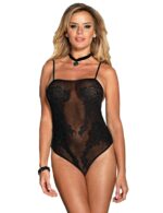 Black Floral Embroidered Sheer Mesh Teddy by My Secret Drawer® mysecretdrawer.co.uk 35