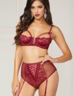 Lace Open Bust Bra and Garter Panty Set by My Secret Drawer® mysecretdrawer.co.uk 47