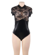Floral Hi-Neck Lace and Faux Leather Teddy by My Secret Drawer® mysecretdrawer.co.uk 24