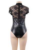 Floral Hi-Neck Lace and Faux Leather Teddy by My Secret Drawer® mysecretdrawer.co.uk 25
