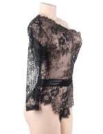 Lace Off-the-Shoulder Long Sleeve Teddy by My Secret Drawer® mysecretdrawer.co.uk 37