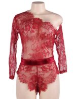 Lace Off-the-Shoulder Long Sleeve Teddy by My Secret Drawer® mysecretdrawer.co.uk 41