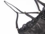Confession Lace and Faux Leather Bra Set with Garters and Ties by My Secret Drawer® mysecretdrawer.co.uk 43