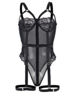 Sheer Voile and Lace Bra Teddy With Thigh Garter Bands mysecretdrawer.co.uk 51