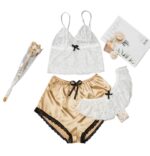 Satin and Lace Three Piece Sleepwear Set + Bonus Innocence Set! mysecretdrawer.co.uk 9