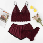 Satin and Lace Three Piece Sleepwear Set + Bonus Innocence Set! mysecretdrawer.co.uk 10